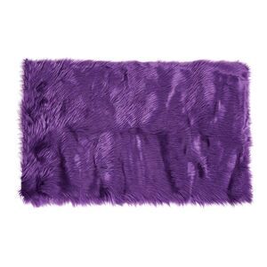 Soft Faux Fur Rug Indoor Fluffy Area Rugs Rectangle Floor Mat 2 x 3ft Purple